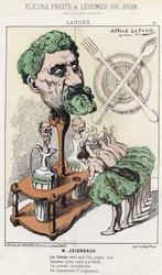 Sallad: karikatyr på Joigneaux - ill. från 1871-03-18, i "Blommor, frukter och grönsaker du Jour"