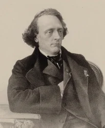 Porträtt av pianisten och kompositören Henry Litolff 1818-1891, 1858.