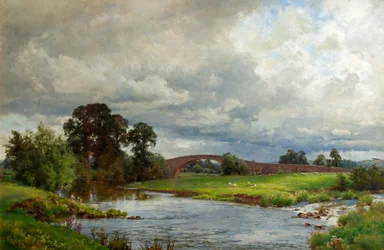 Thorverton Bridge (olja på duk)