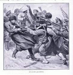 På nära håll, illustration från Cassells History of the Russian-Japanese War Vol 1, c.1900