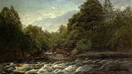 Laxpoolen (Salmon Pool on the Spean, Skottland), 1880