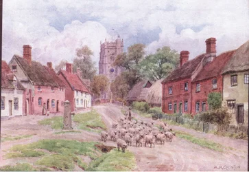 Monks Eleigh, Suffolk, från The Cottages and the Village Life of Rural England publicerad av Dent & Sons Limited
