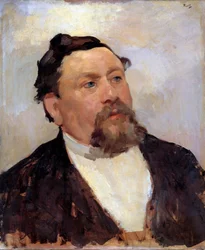 Porträtt av Armand Fallieres (1841-1931) Republikens president dåvarande minister för offentlig undervisning Målning av Alfred Philippe Roll (1846-1919) 1800-talet sön. 0,56x0,46m
