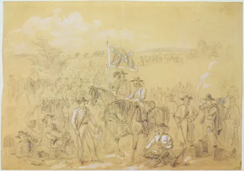 First Virginia Cavalry at a Halt, från "Harper