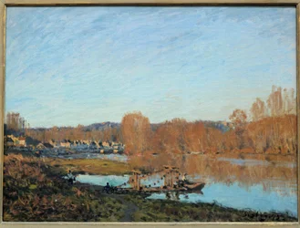 Höst på stranden av Oise 1873 Målning av Alfred Sisley (1839-1899) 1873 Montreal, museum of fine arts