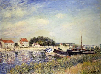 Banks of the Loing vid Saint-Mammes; Bords du Loing a Saint-Mammes, 1885