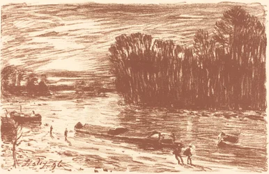 Banks of the Loing nära Saint-Mammes Bords du Loing, pres Saint-Mammes, 1896.