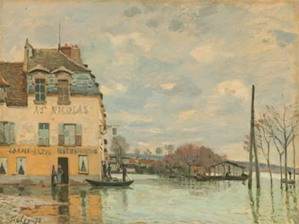 Översvämning vid Port-Marly, 1872.