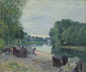 Hyddor vid kanten av Loing; Cabanes au bord du Loing, 1896