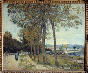 La Seine a Marly-målning av Alfred Sisley