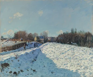 Louveciennes i snö, snöeffekt i Louveciennes, 1874