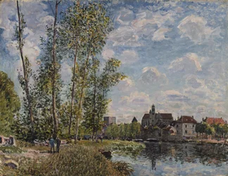 Moret, View of the Loing, eftermiddag i maj