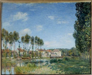 Moret, Loings stränder. Målning av Alfred Sisley (1839-1899)