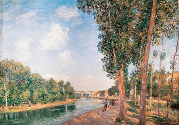 "Saint-Mammès. June Sunshine" Målning av Alfred Sisley (1839-1899)