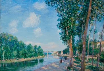 Saint Mammes, Soleil de June - Målning av Alfred Sisley (1839-1899)