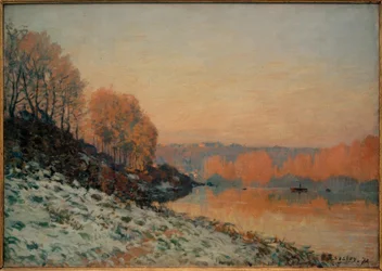 Snö i Port-Marly, vit frost