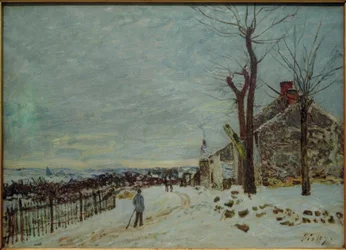 Snöväder vid Veneux-Nadon