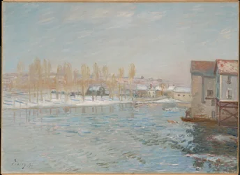 Loing och kvarnarna i Moret, snöeffekt