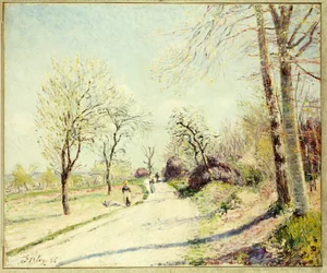 Vägen från Veneux till Moret en vårdag, 1886