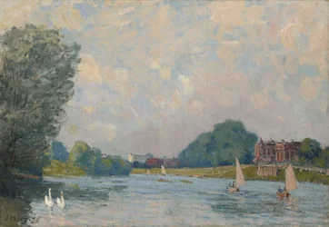 Themsen vid Hampton Court, 1874