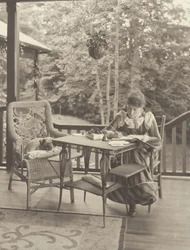 På verandan, Oaklawn, Lake George