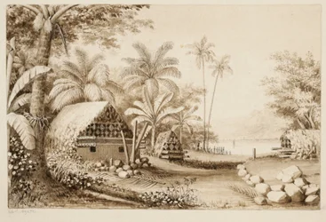 Gravar på Muthuata Island, Fiji (wc på papper)
