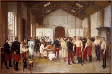 Vaccination på Val-de-Grâce. Omkring 1900. Musée du Val-de-Grâce, Paris
