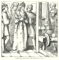 Hans Christian Andersen: Kejsarens nya kläder (litografi)