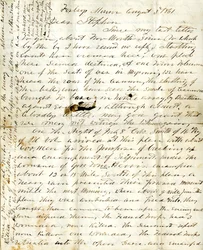 Letter [of Alfred Warner] to Stephen, August 3, 1861