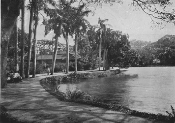 Kandy Lake and Drive, c1890, 1910