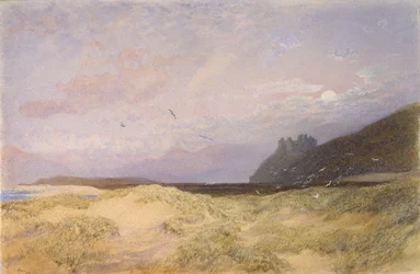 Harlech, 1862 (akvarell på papper)