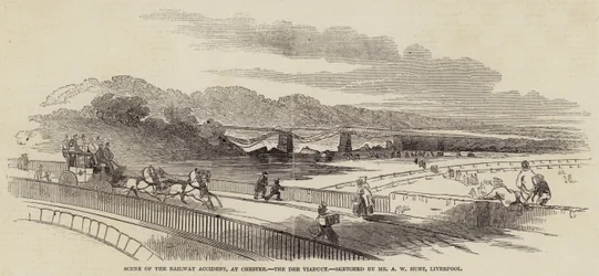 Platsen för järnvägsolyckan i Chester, Dee-viadukten
