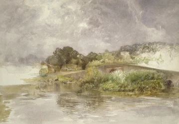 Sonning Bridge, ca. 1882 (akvarell på papper)