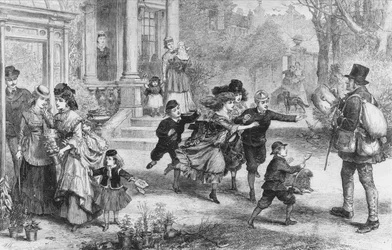 Alla hjärtans dag, "Åh! Här är brevbäraren!" (gravyr)