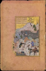 Anekdoten om mannen som föll i vattnet, Folio 44r från en... daterad A.H. 892A.D. 1487.
