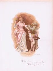 Jag med rosor varje dag, kommer att piska er därifrån., från Some Old Love Songs publicerade av Hildesheimer & Faulkner, 1892
