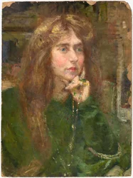 Natalie med halsband, ca. 1900.