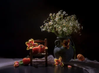 Stämningsfull blomsterskörd