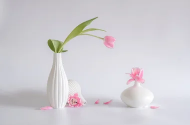 Mjukt rosa tulpanarrangemang