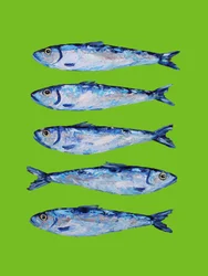 Färska blå sardiner