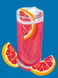 Rosa grapefruktscocktail