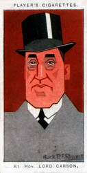 Edward Carson, 1st Baron Carson, Ulster ledare och advokat, 1926.
