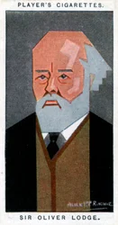 Sir Oliver Lodge, brittisk fysiker, 1926.