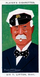 Sir Thomas Johnstone Lipton, 1:e baronet, brittisk livsmedelsaffär och seglare, 1926