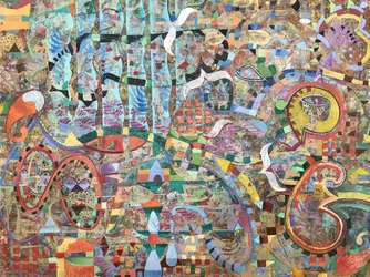Intrikat abstrakt mosaik