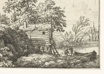 Landskap med fiskarkoja