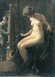 The Studio (olja på panel)