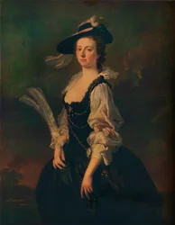 Porträtt av Jane Hale, Mrs Madan, 1746
