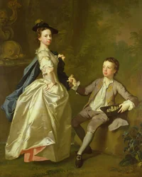 Hon. Rachel Hamilton och hennes bror, Hon. Charles Hamilton, 1740