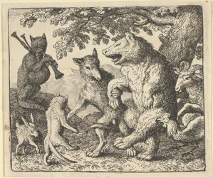 Ett parti till ära för björnen och vargen, 1650-75.